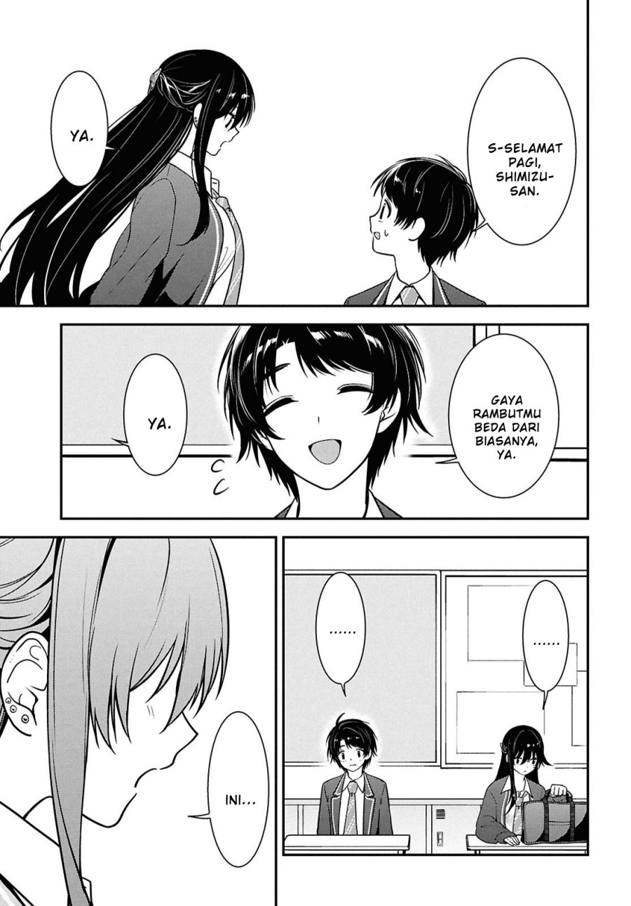 Tonari no Seki no Yankee Shimizu-san ga Kami o Kuroku Sometekita Chapter 11 Gambar 27