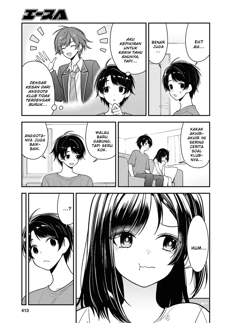 Tonari no Seki no Yankee Shimizu-san ga Kami o Kuroku Sometekita Chapter 12 Gambar 3