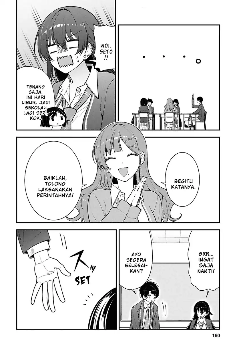 Tonari no Seki no Yankee Shimizu-san ga Kami o Kuroku Sometekita Chapter 14 Gambar 10