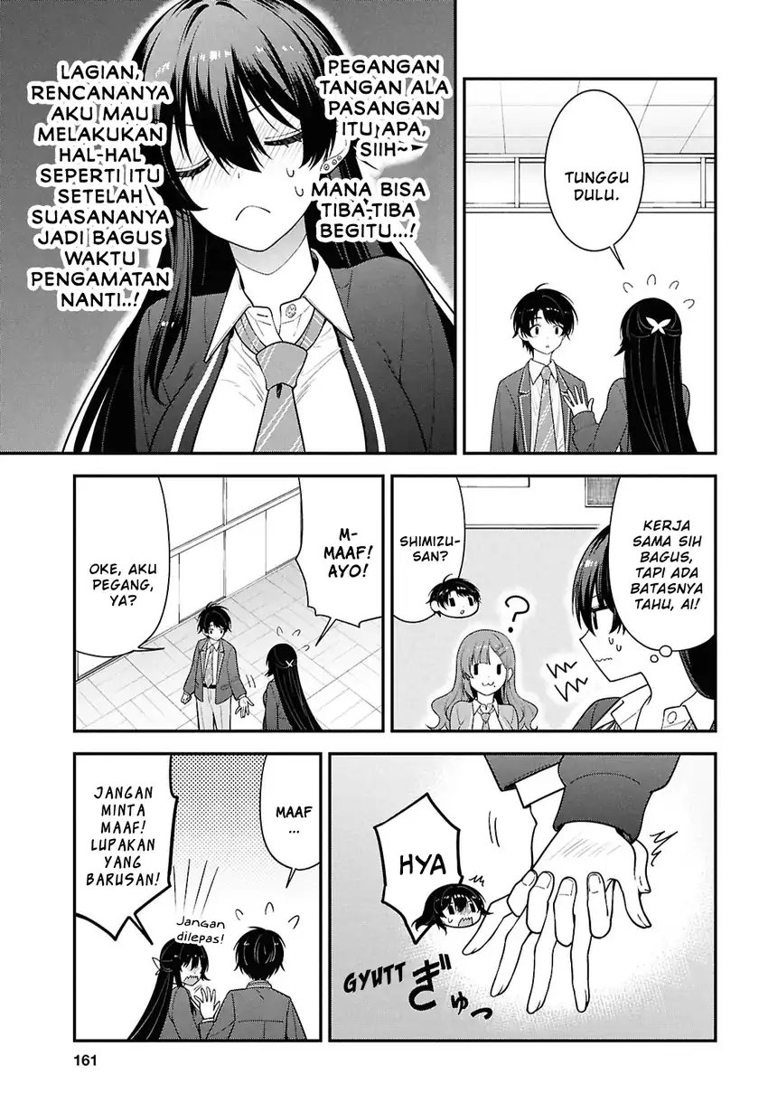 Tonari no Seki no Yankee Shimizu-san ga Kami o Kuroku Sometekita Chapter 14 Gambar 11