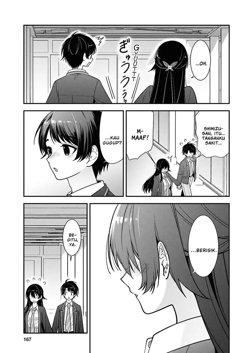 Tonari no Seki no Yankee Shimizu-san ga Kami o Kuroku Sometekita Chapter 14 Gambar 17
