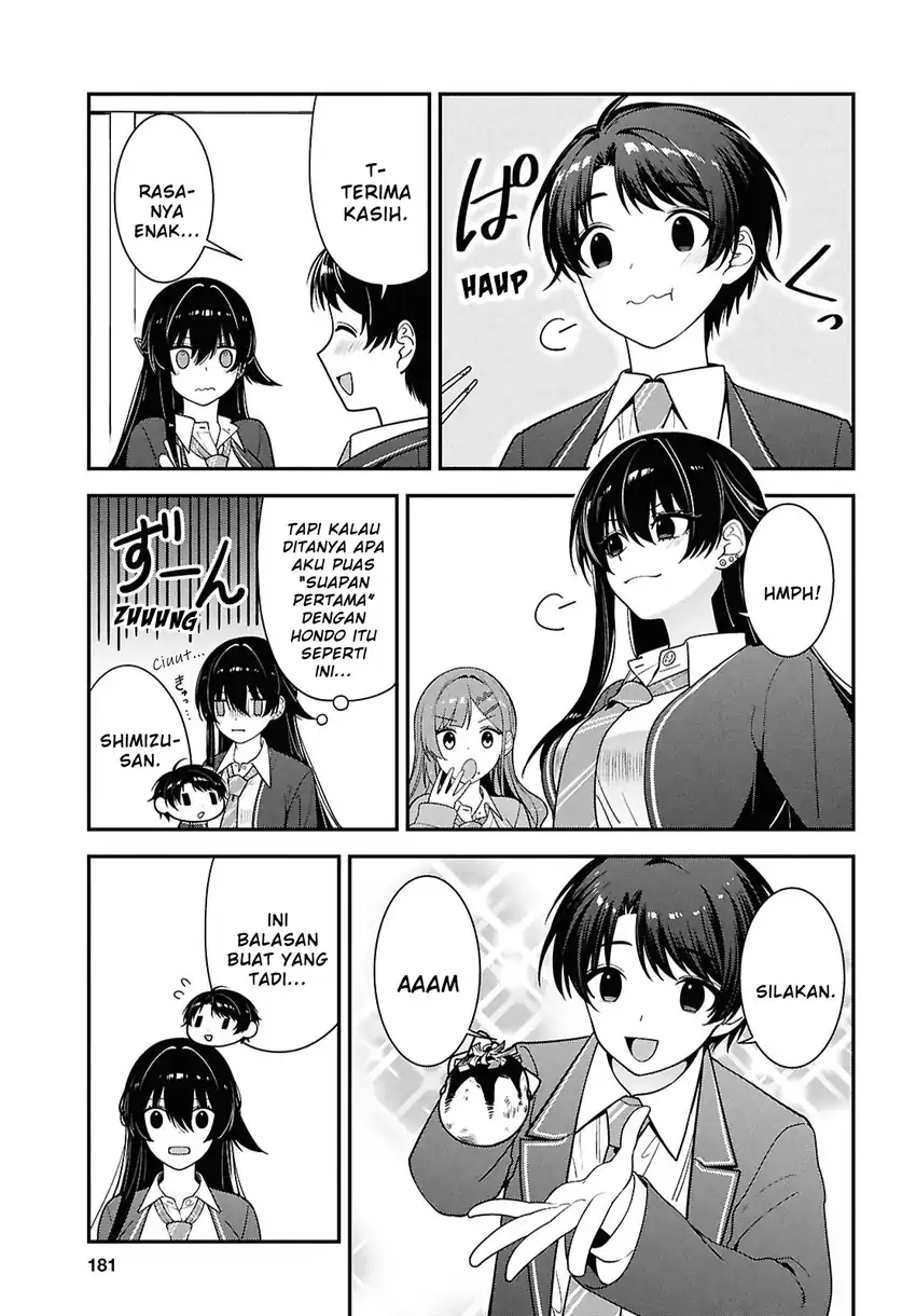 Tonari no Seki no Yankee Shimizu-san ga Kami o Kuroku Sometekita Chapter 14 Gambar 30