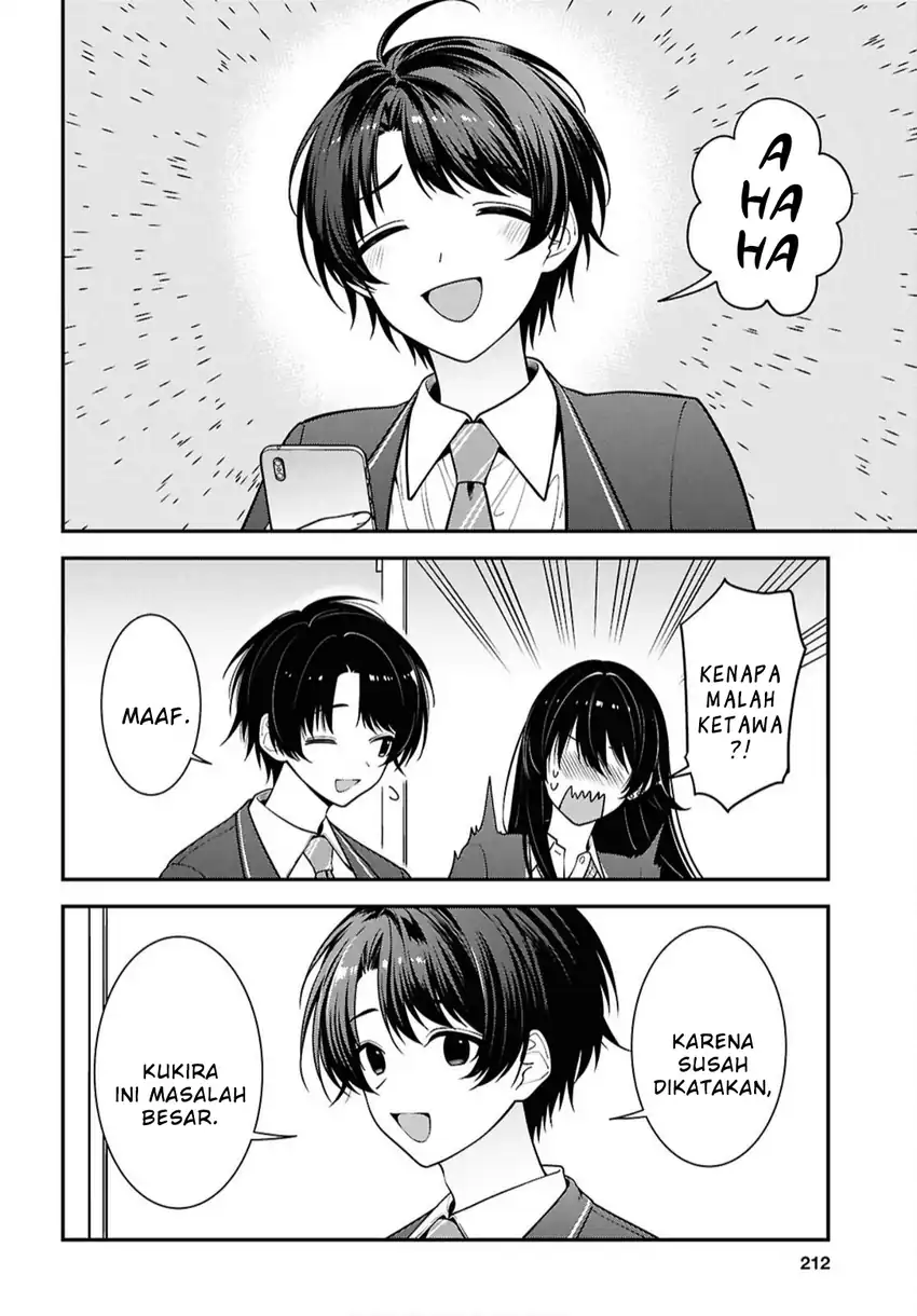 Tonari no Seki no Yankee Shimizu-san ga Kami o Kuroku Sometekita Chapter 17 Gambar 14