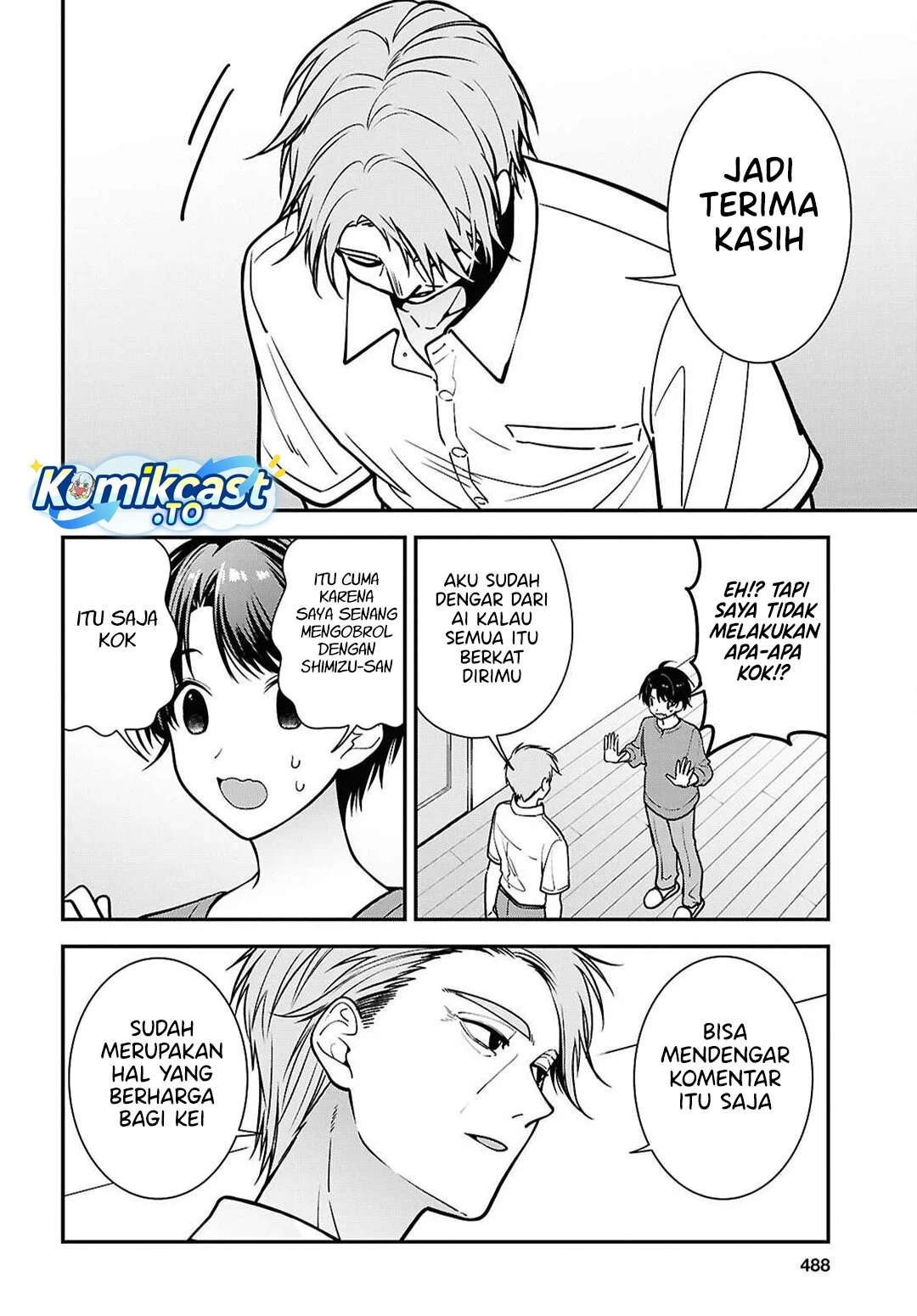 Tonari no Seki no Yankee Shimizu-san ga Kami o Kuroku Sometekita Chapter 18 Gambar 15