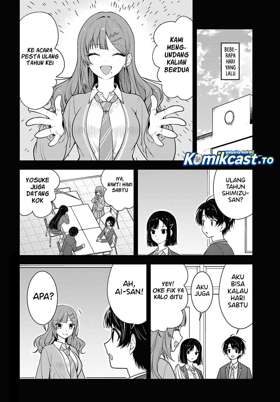 Tonari no Seki no Yankee Shimizu-san ga Kami o Kuroku Sometekita Chapter 18 Gambar 3