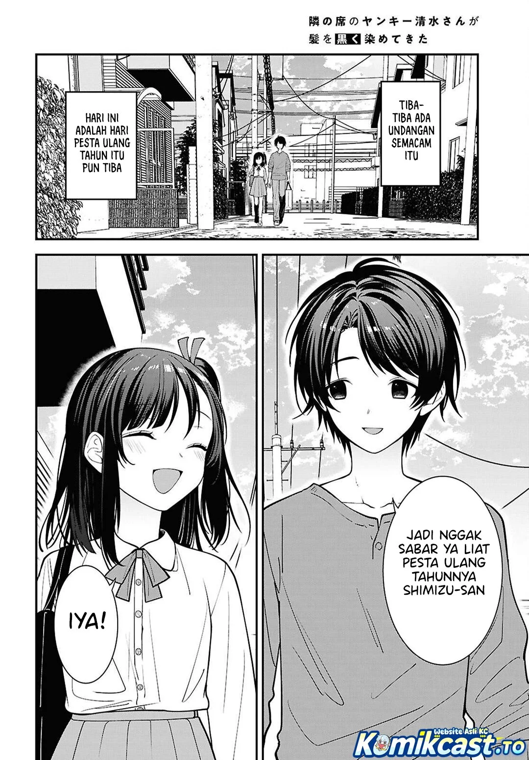 Tonari no Seki no Yankee Shimizu-san ga Kami o Kuroku Sometekita Chapter 18 Gambar 5