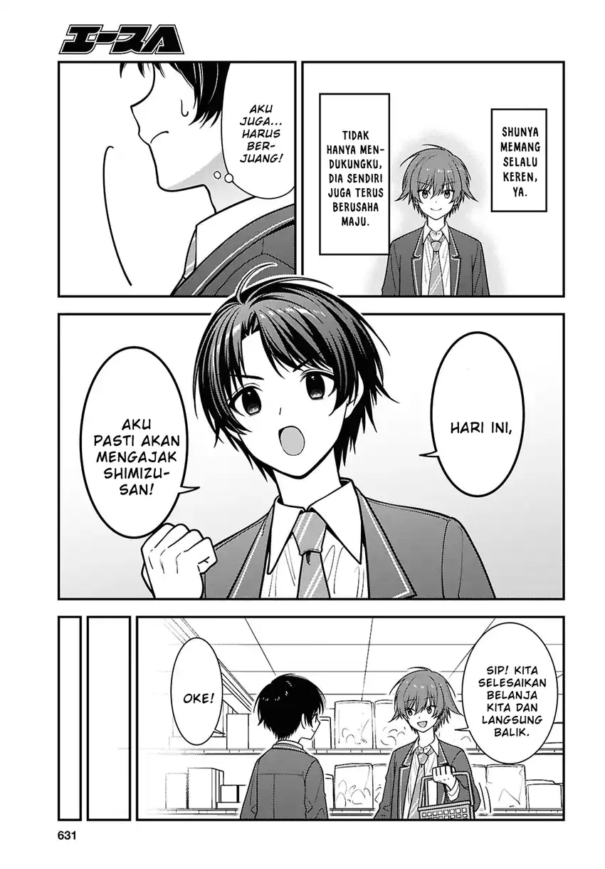 Tonari no Seki no Yankee Shimizu-san ga Kami o Kuroku Sometekita Chapter 19 Gambar 23
