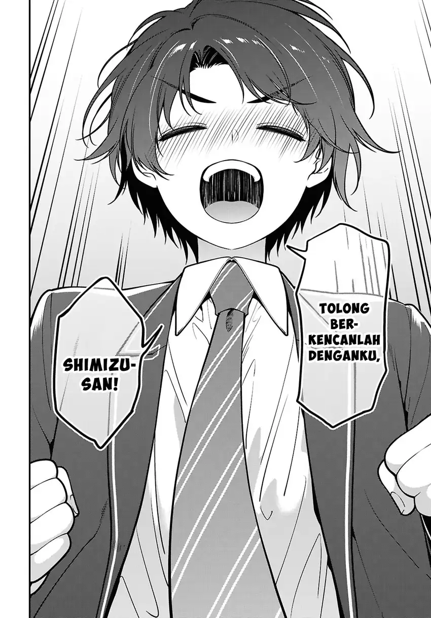 Tonari no Seki no Yankee Shimizu-san ga Kami o Kuroku Sometekita Chapter 19 Gambar 31