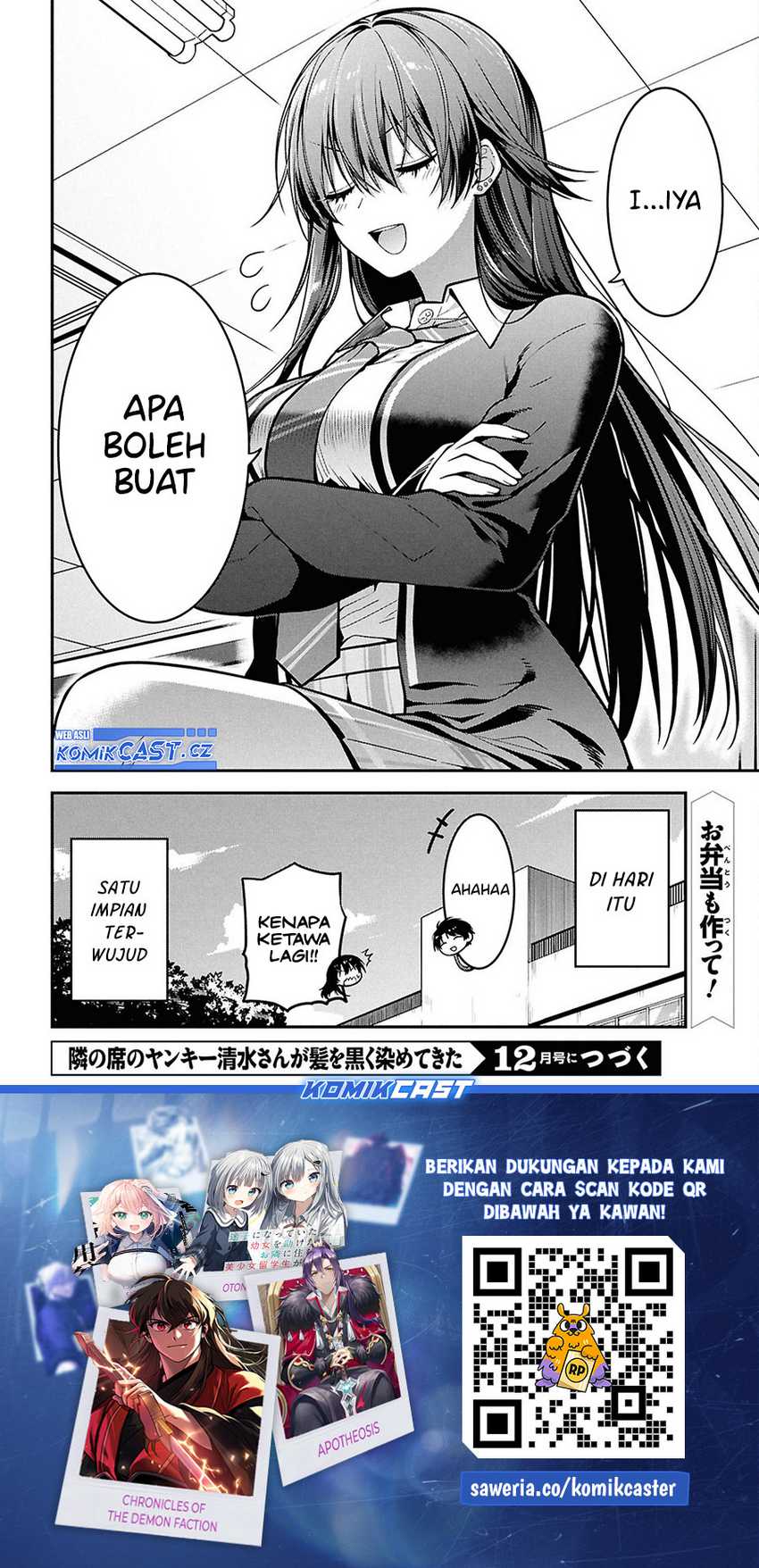 Tonari no Seki no Yankee Shimizu-san ga Kami o Kuroku Sometekita Chapter 2 Gambar 35