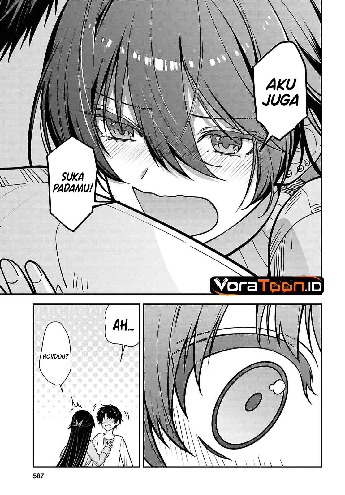 Tonari no Seki no Yankee Shimizu-san ga Kami o Kuroku Sometekita Chapter 22 Gambar 22