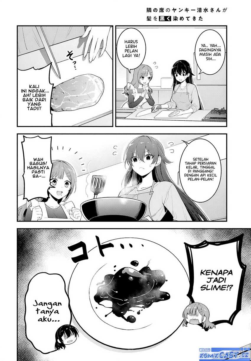 Tonari no Seki no Yankee Shimizu-san ga Kami o Kuroku Sometekita Chapter 3 Gambar 11