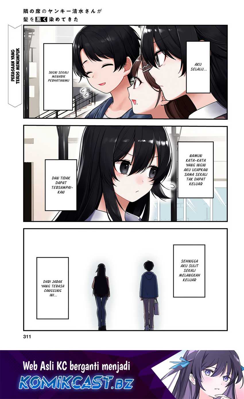 Baca Manga Tonari no Seki no Yankee Shimizu-san ga Kami o Kuroku Sometekita Chapter 6 Gambar 2