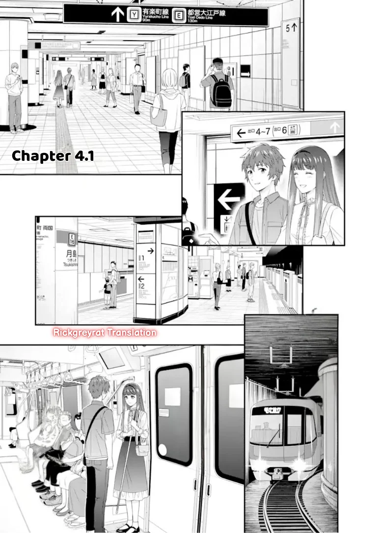 Manga Toumei na Yoru ni Kakeru-kun to, Me ni Mienai Koi wo Shita. Chapter 4.1 gambar 2
