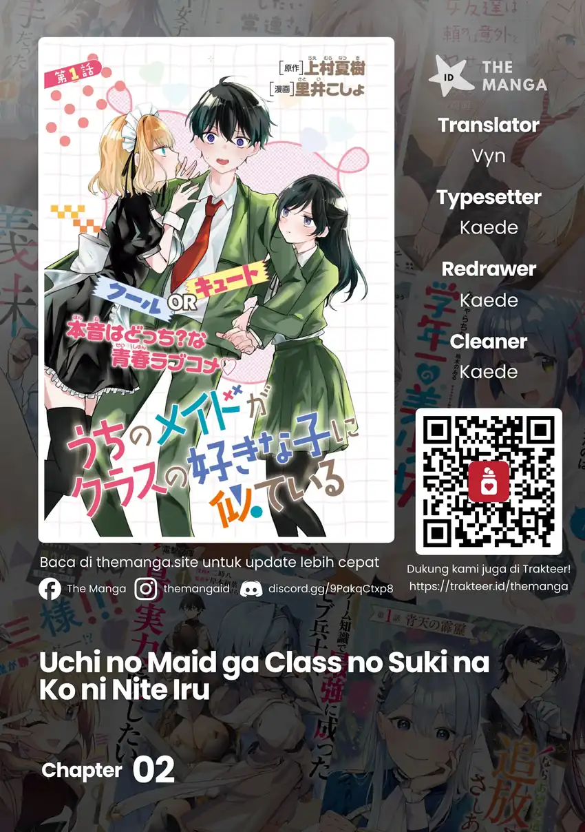 Komik Uchi no Maid ga Class no Suki na Ko ni Nite Iru Chapter 2 gambar 1