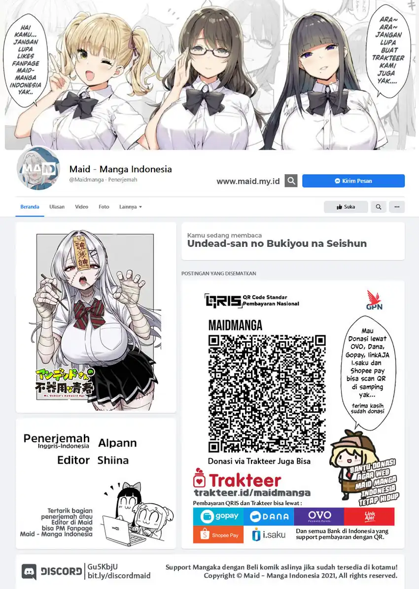 Manga Undead-san no Bukiyou na Seishun Chapter 2 gambar 2