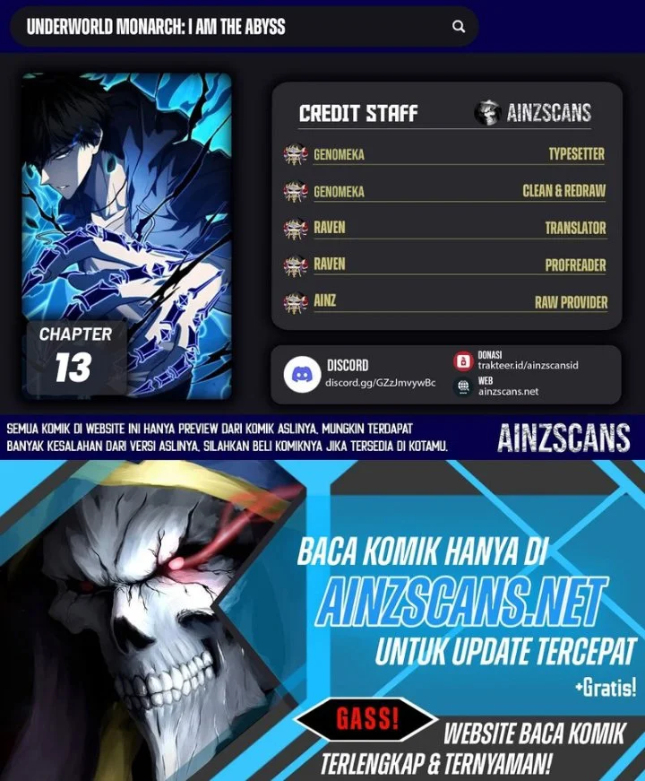 Komik Underworld Monarch: I Am the Abyss Chapter 13 gambar 1