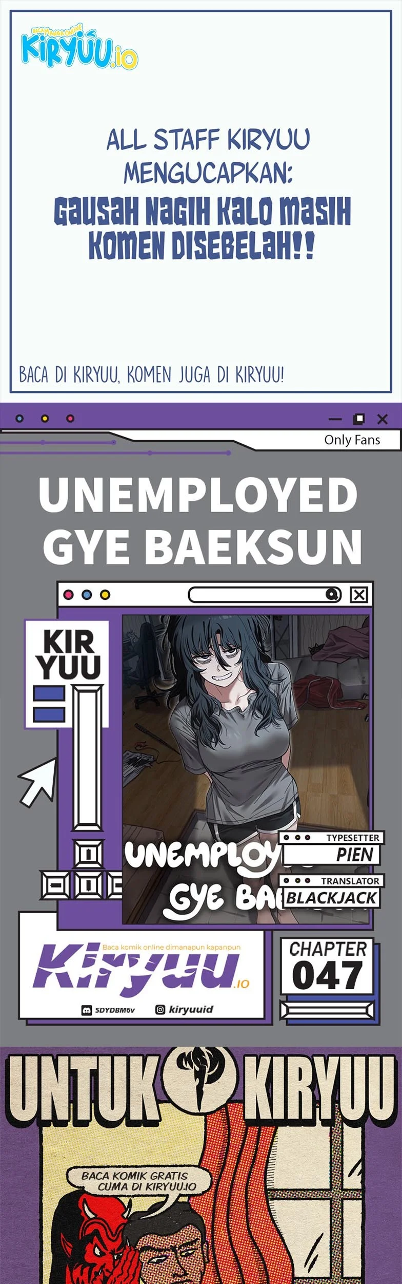 Baca Komik Unemployed Gye Baek Soon Chapter 47 Gambar 1