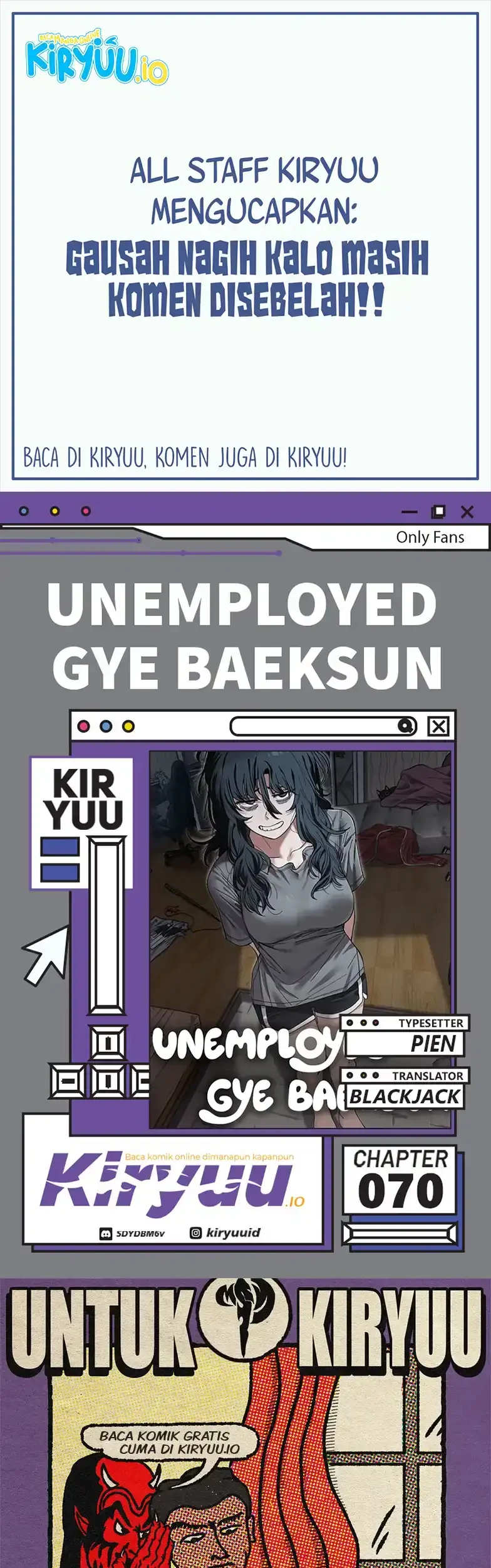 Komik Unemployed Gye Baek Soon Chapter 70 gambar 1