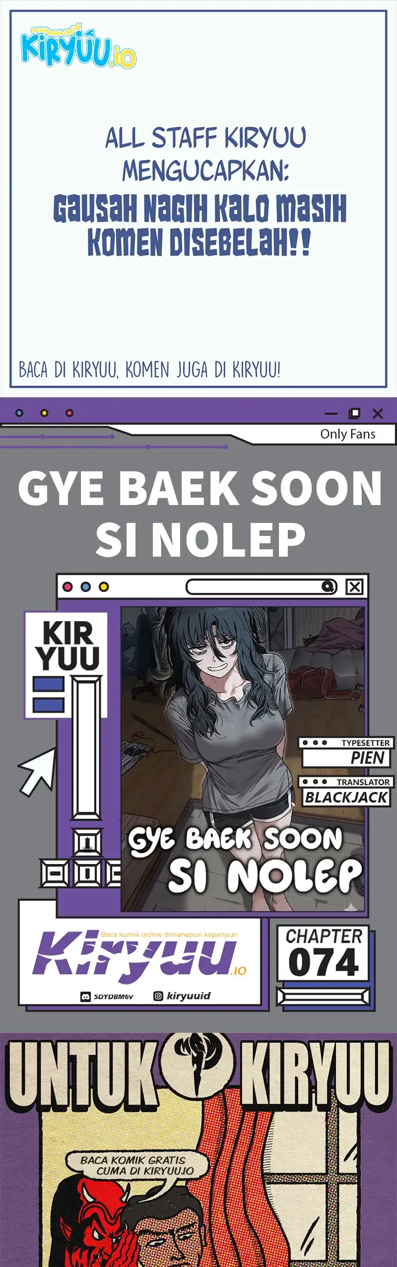 Komik Unemployed Gye Baek Soon Chapter 74 gambar 1