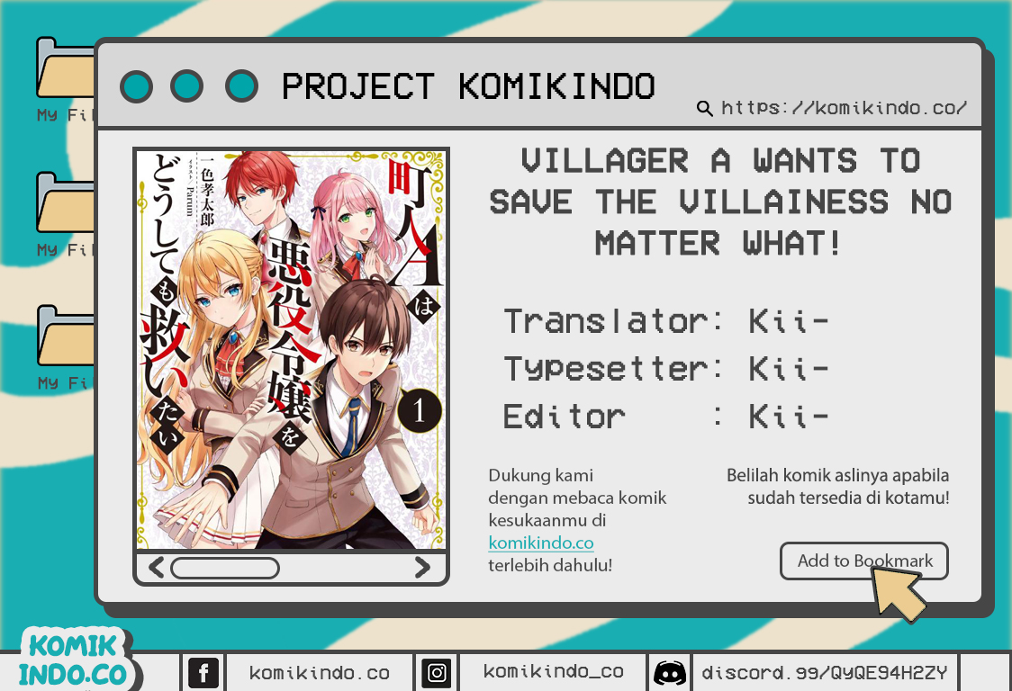 Baca Komik Villager A Wants to Save the Villainess no Matter What! Chapter 1 Gambar 1