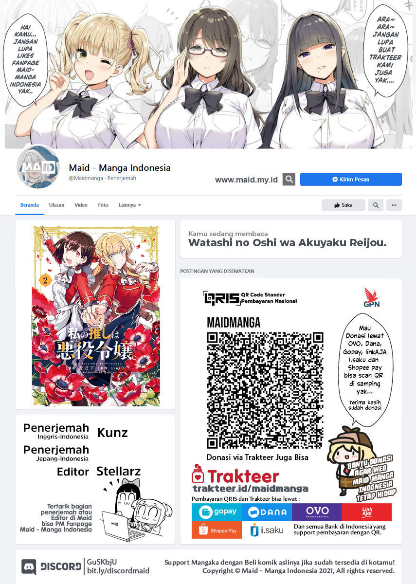 Baca Manga Watashi no Oshi wa Akuyaku Reijou. Chapter 24 Gambar 2