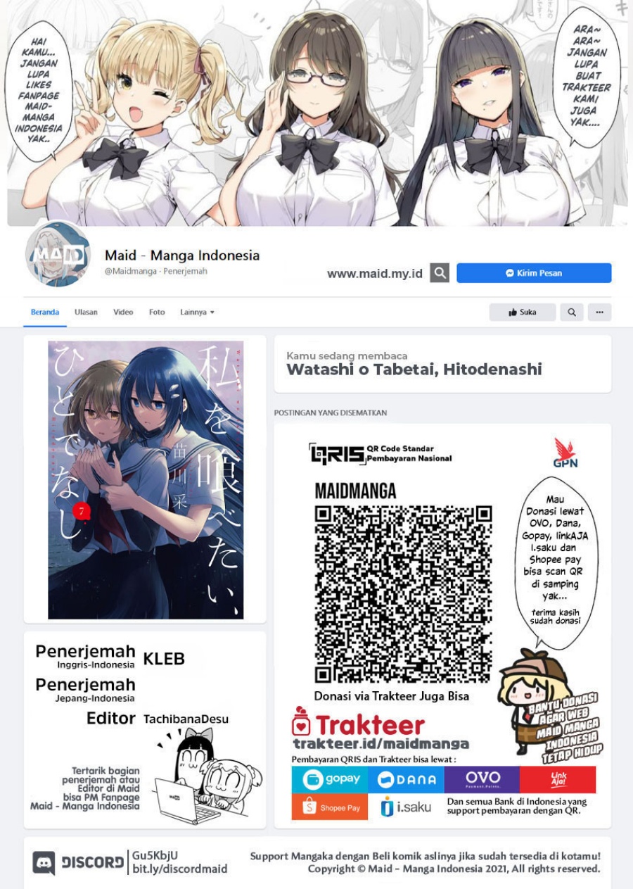 Baca Manga Watashi o Tabetai, Hitodenashi Chapter 40 Gambar 2