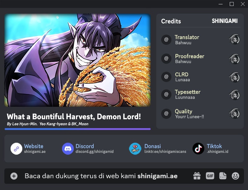 Baca Komik What A Bountiful Harvest, Demon Lord! Chapter 20 Gambar 1