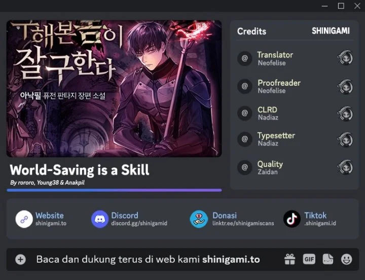 Komik World-Saving Is A Skill Chapter 0.1 gambar nomor 1