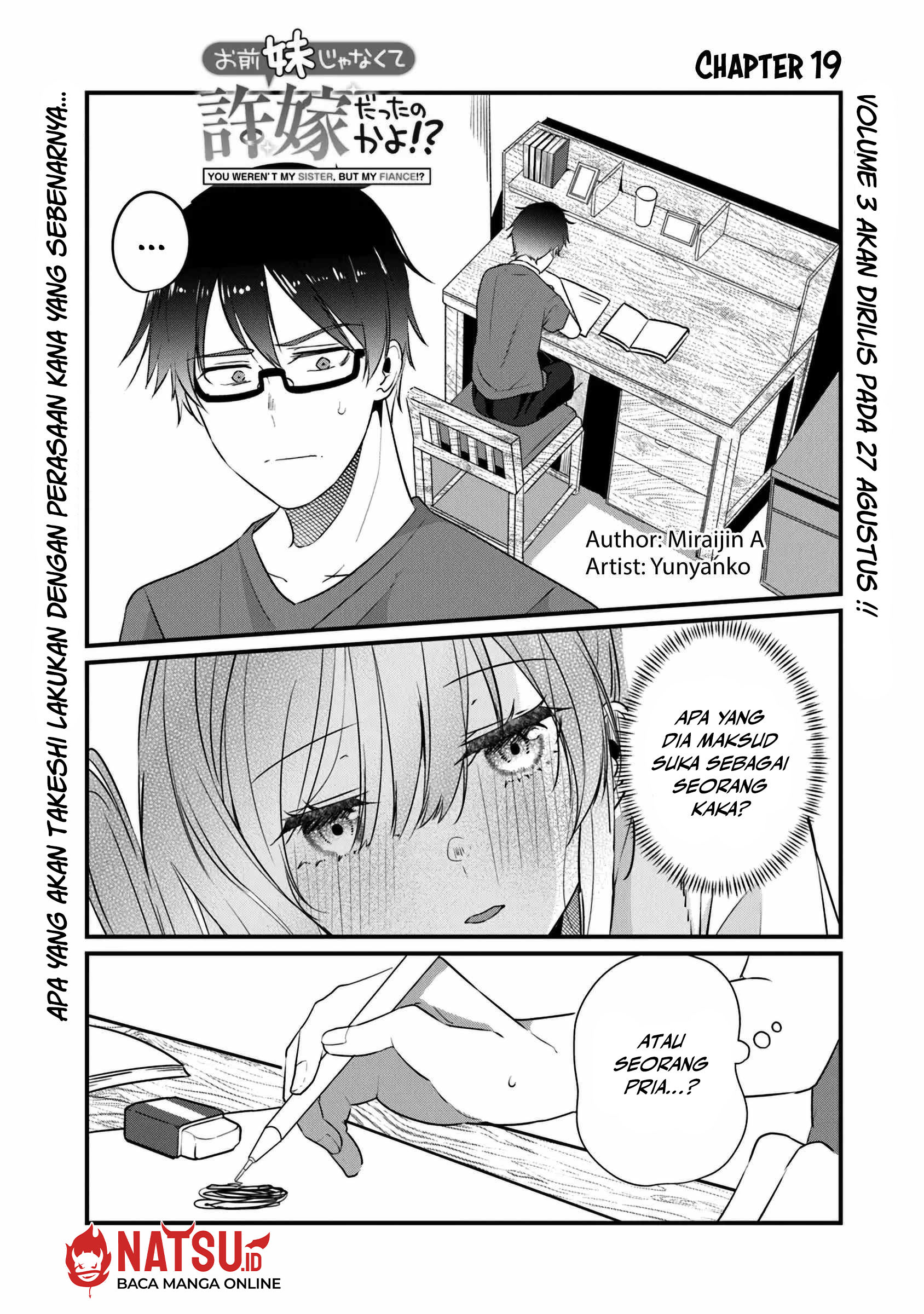 Baca Manga You Weren’t My Sister, But My Fiancee!? (Omae Imouto Janakute Iinazuke Datta no ka yo!?) Chapter 19 Gambar 2