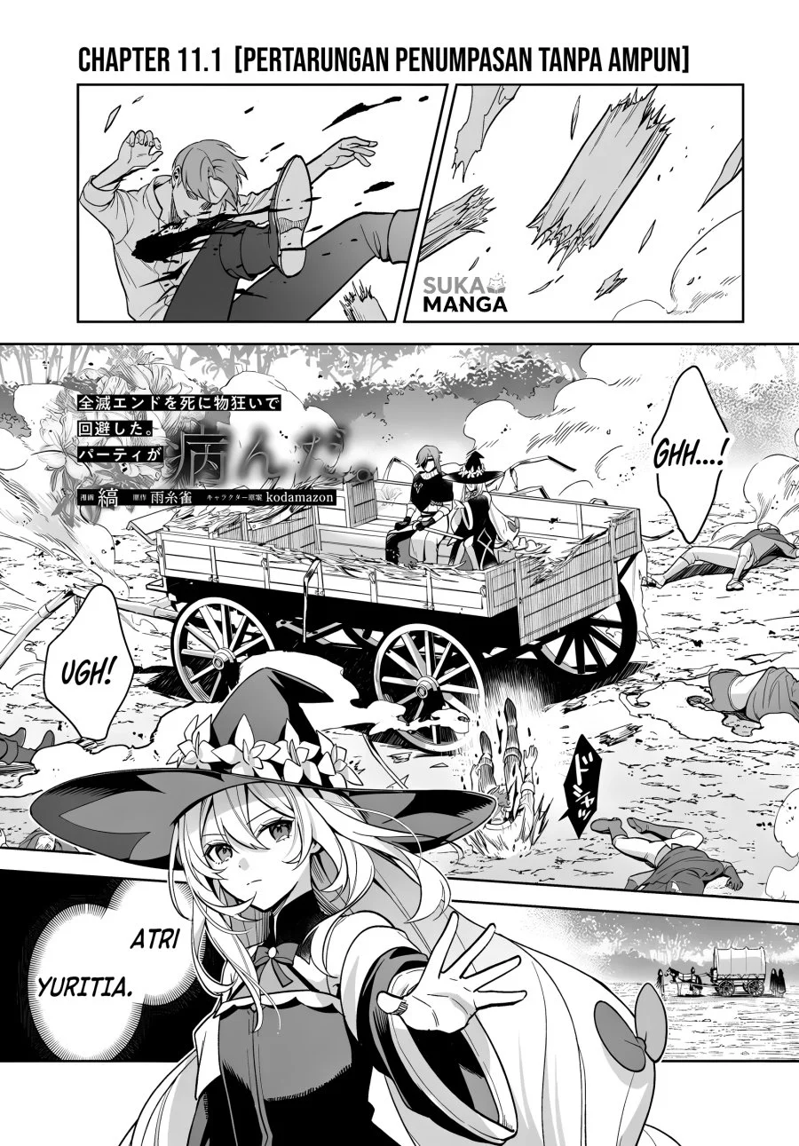 Komik Zenmetsu End o Shi ni Monogurui de Kaihi Shita. Party ga Yanda. Chapter 11.1 gambar 1