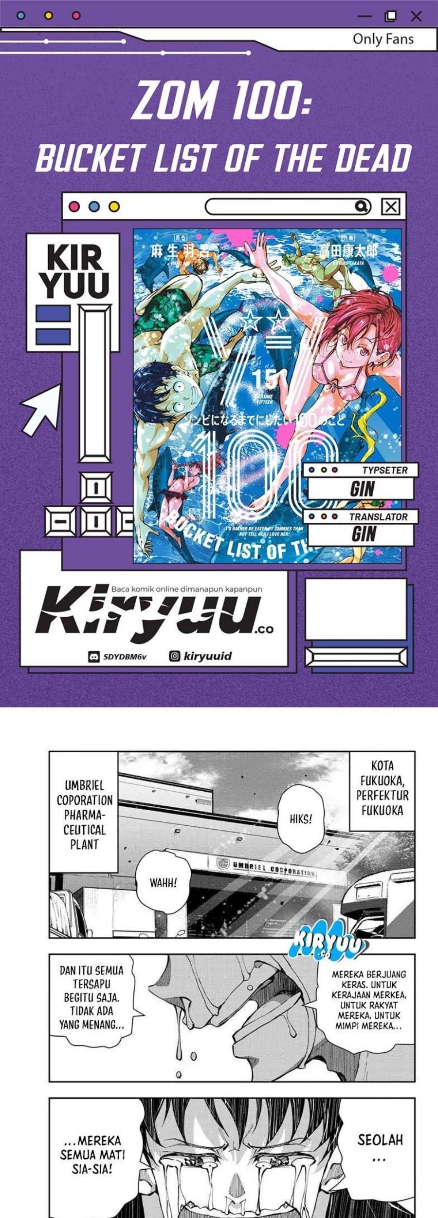 Baca Komik Zombie 100 ~Zombie ni Naru Made ni Shitai 100 no Koto~ Chapter 52 Gambar 1