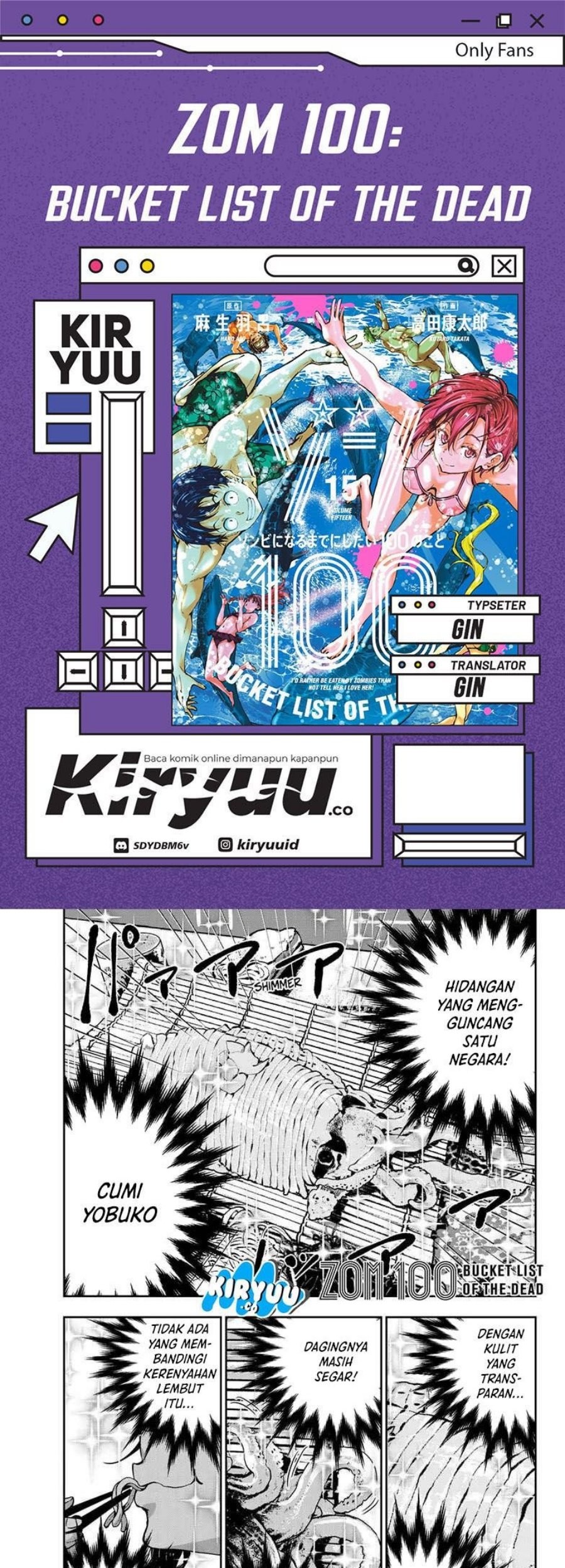 Baca Komik Zombie 100 ~Zombie ni Naru Made ni Shitai 100 no Koto~ Chapter 54 Gambar 1