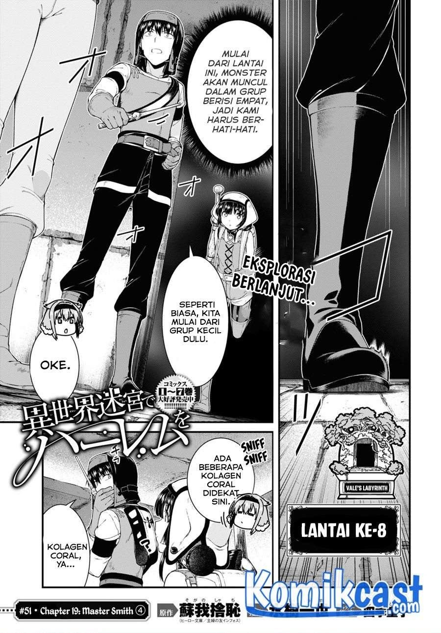 Baca Komik Isekai Meikyuu de Harem wo Chapter 51 Gambar 1