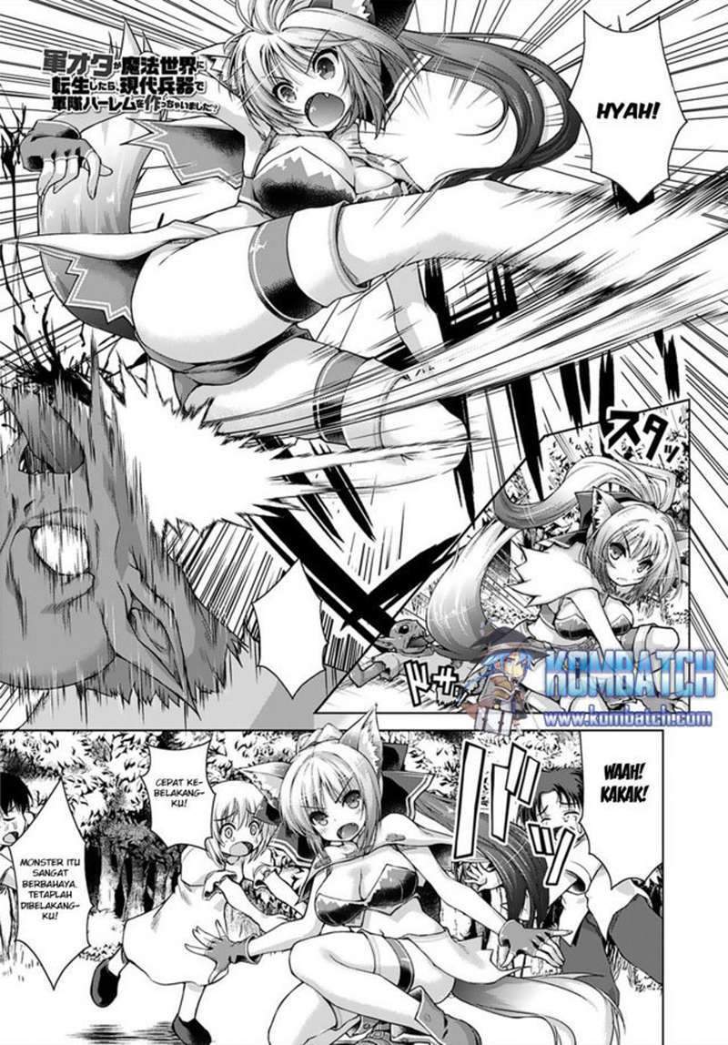 Baca Manga Gunota ga Mahou Sekai ni Tensei Shitara, Gendai Heiki de Guntai Harem o Tsukucchaimashita!? Chapter 08 Gambar 2
