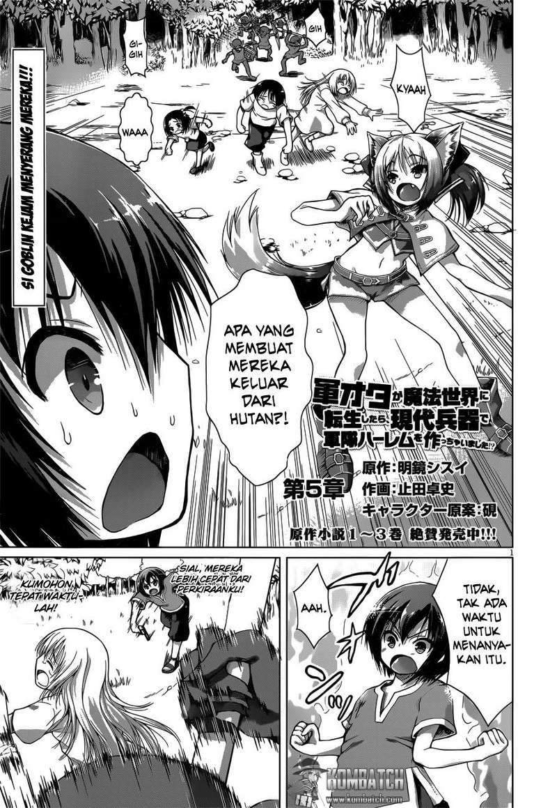 Baca Manga Gunota ga Mahou Sekai ni Tensei Shitara, Gendai Heiki de Guntai Harem o Tsukucchaimashita!? Chapter 05 Gambar 2