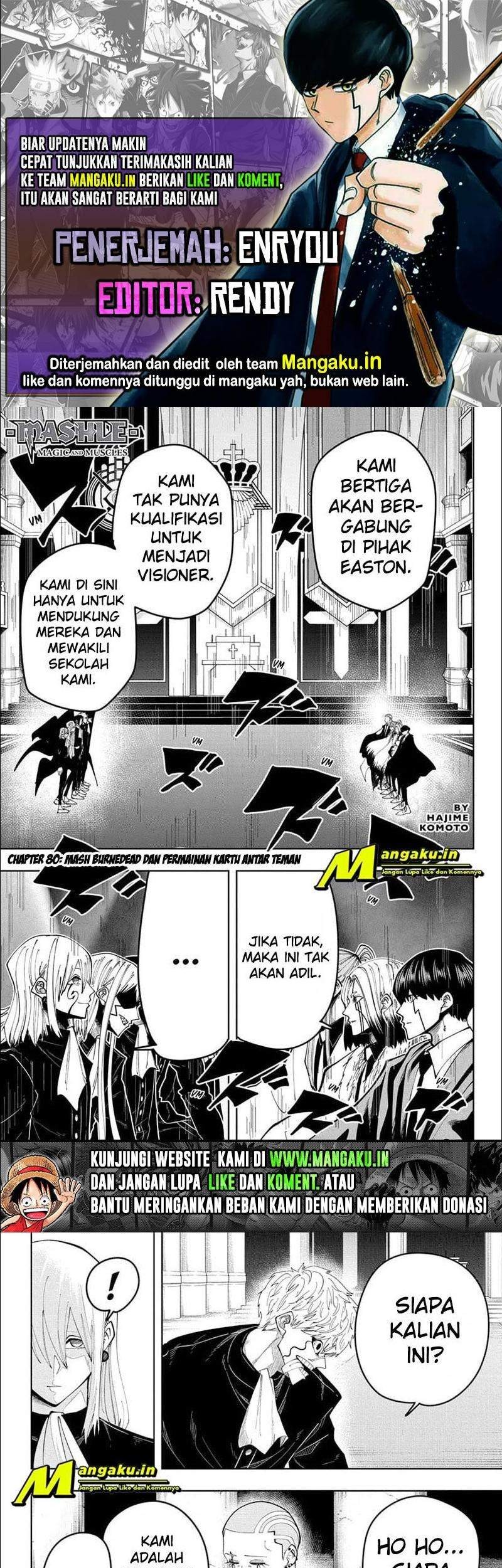Baca Komik Mashle: Magic and Muscles Chapter 80 Gambar 1