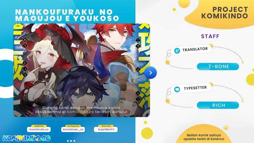 Baca Komik Nankoufuraku no Maoujou e Youkoso Chapter 10.1 Gambar 1