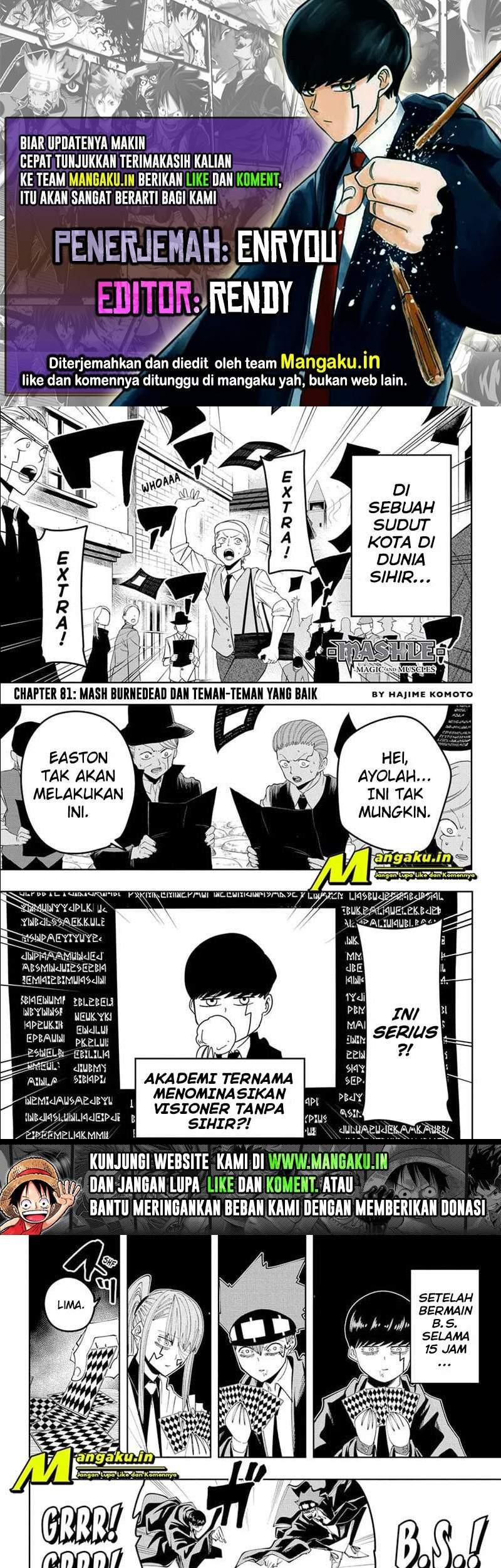 Baca Komik Mashle: Magic and Muscles Chapter 81 Gambar 1