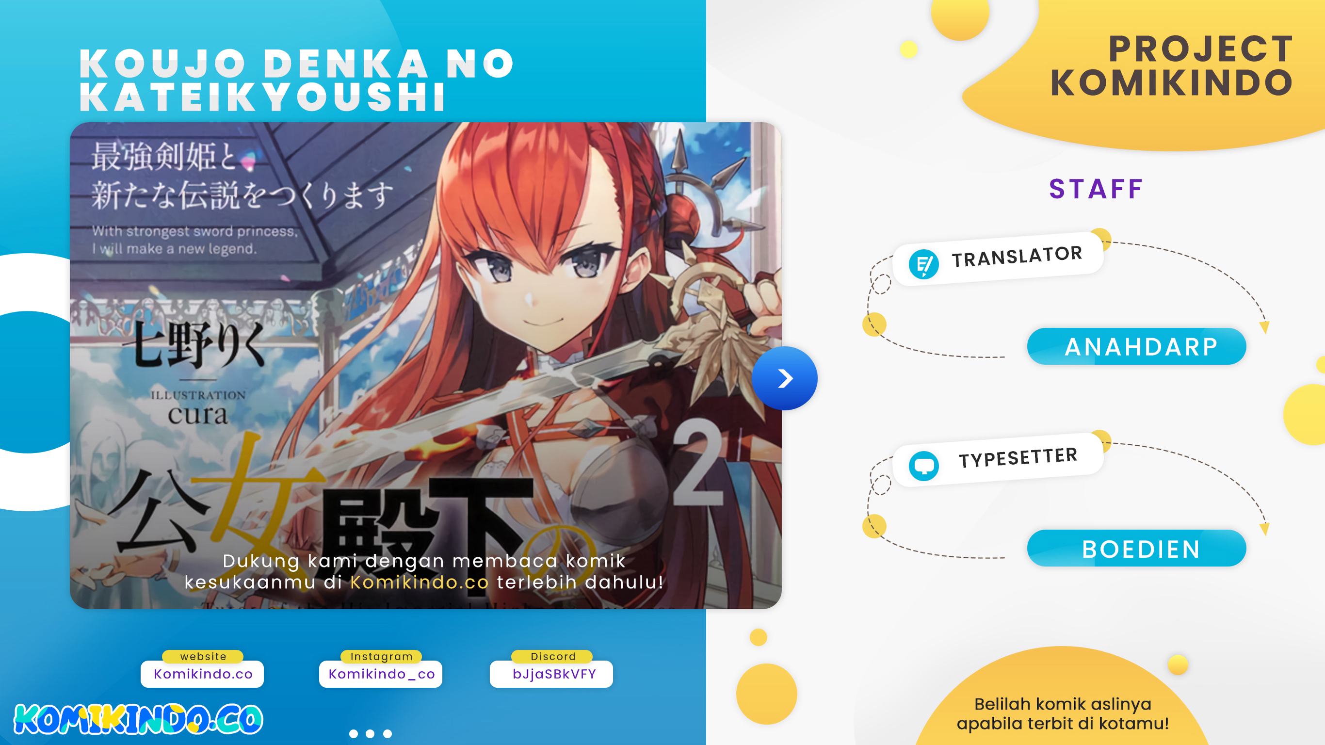 Baca Komik Koujo Denka no Kateikyoushi Chapter 15 Gambar 1