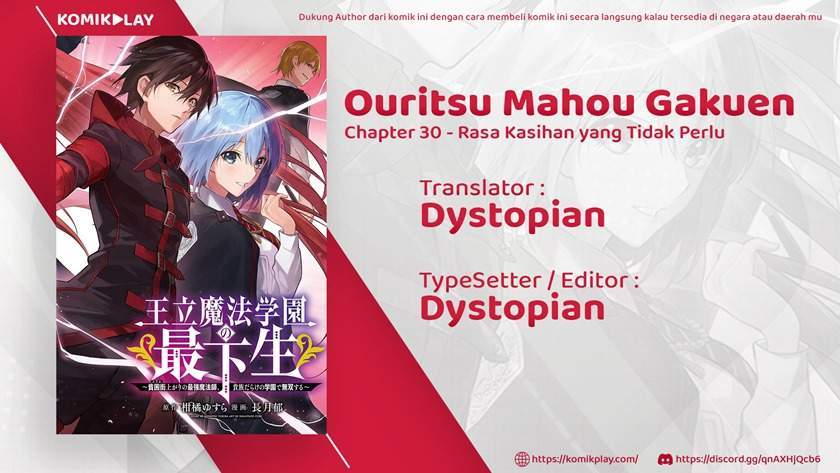 Baca Komik Ouritsu Mahou Gakuen no Saikasei: Slum Agari no Saikyou Mahoushi, Kizoku darake no Gakuen de Musou suru Chapter 30 Gambar 1