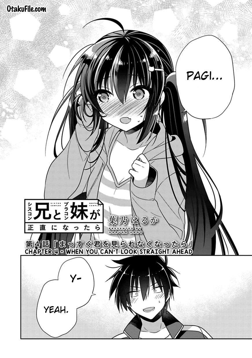 Baca Manga Siscon Ani to Brocon Imouto ga Shoujiki ni Nattara Chapter 4 Gambar 2