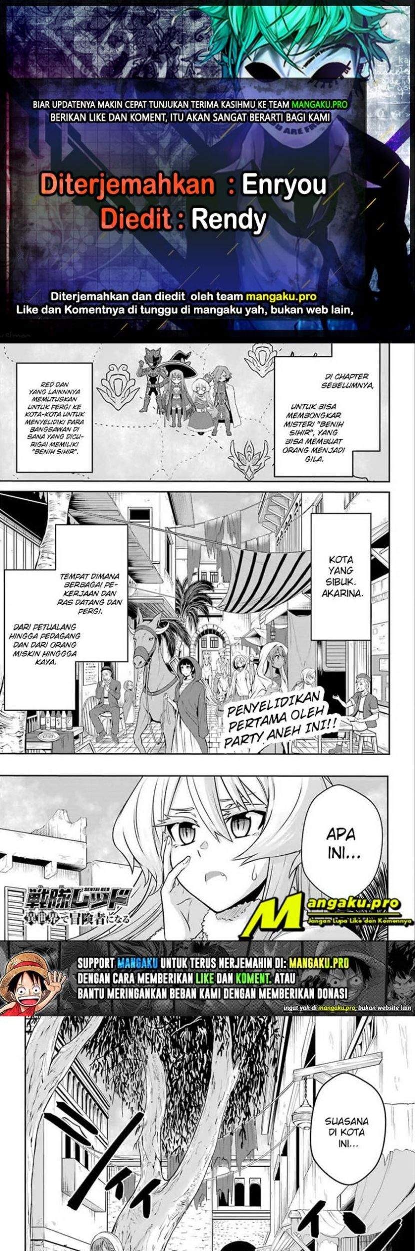 Baca Komik The Red Ranger Becomes an Adventurer in Another World Chapter 4.1 Gambar 1