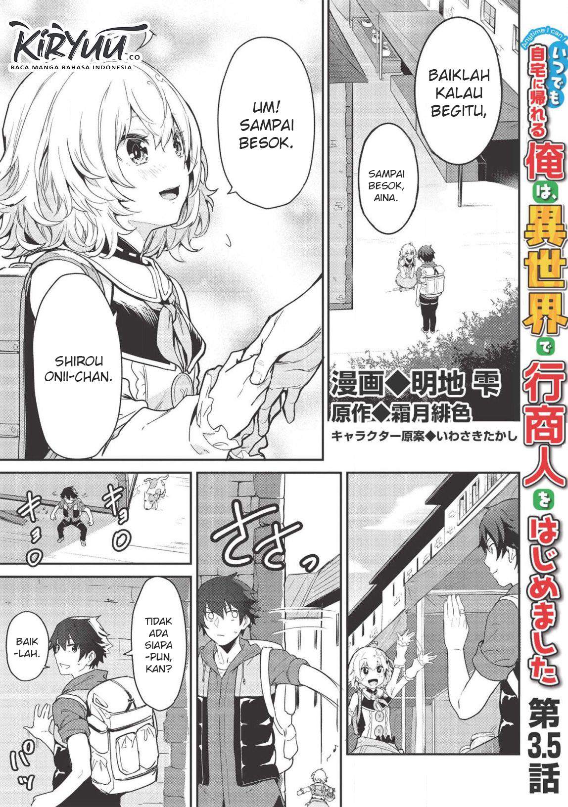 Baca Manga Itsu Demo Jitaku ni Kaereru Ore wa, Isekai de Gyoushoujin o Hajimemashita Chapter 3.5 Gambar 2