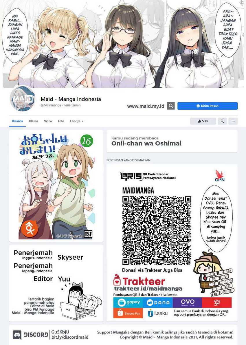Baca Manga Onii-chan wa Oshimai Chapter 52 Gambar 2