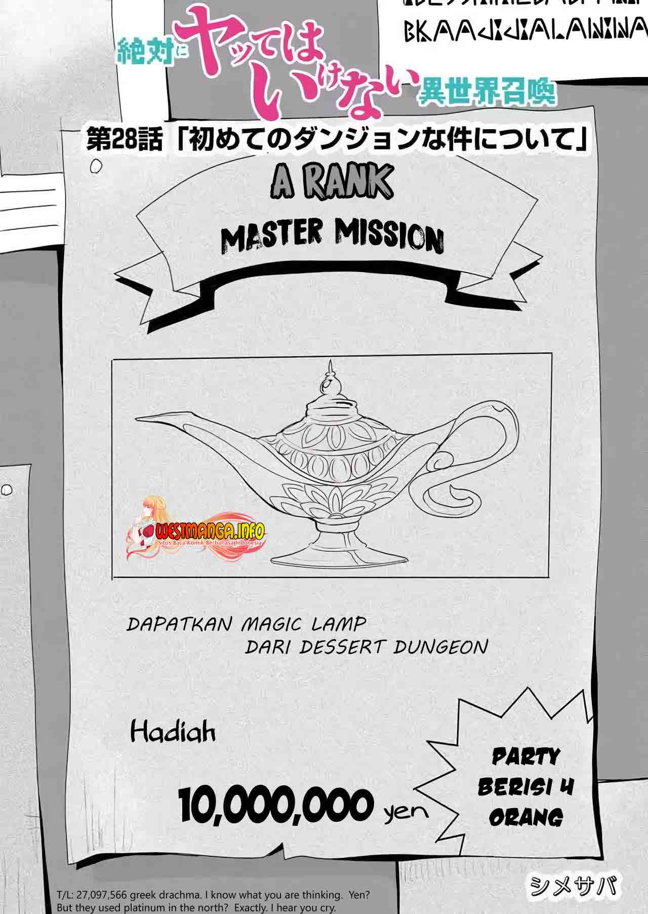 Komik Zettai ni Yatte wa Ikenai Isekai Shoukan - Chapter Chapter 28 - Halaman 2