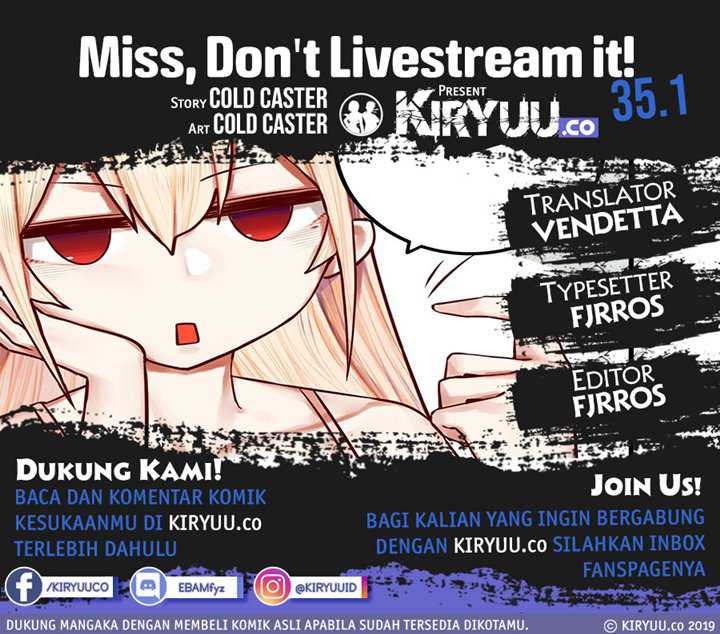 Komik Miss, don’t livestream it! Chapter 35.1 gambar nomor 1