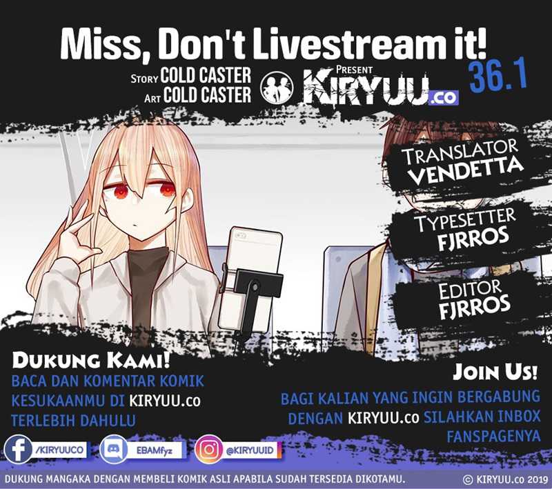 Komik Miss, don’t livestream it! Chapter 36.1 gambar nomor 1