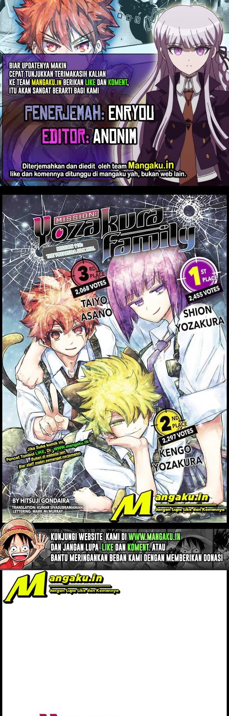 Baca Komik Mission: Yozakura Family Chapter 110 Gambar 1
