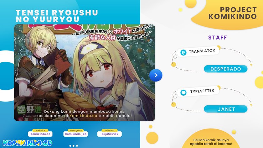Baca Komik Tensei Ryoushu no Yuuryou Kaitaku: Zensei no Kioku o Ikashite White ni Tsutometara, Yuunou na Jinzai ga Atsumari Sugimashita Chapter 04.2 Gambar 1