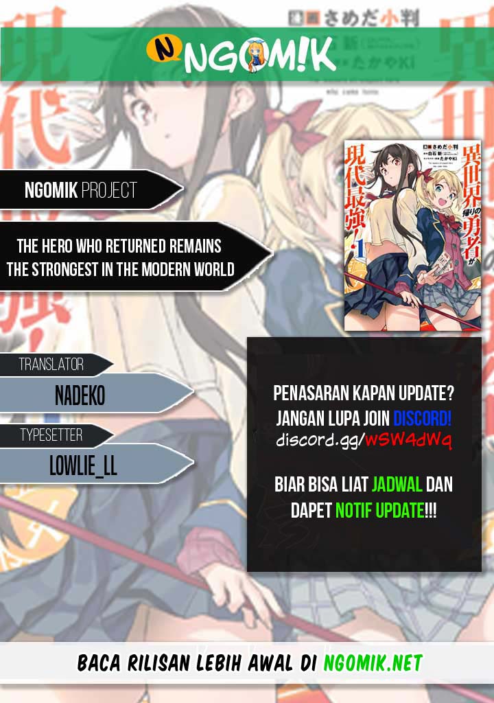 Baca Komik The Hero Who Returned Remains the Strongest in the Modern World Chapter 13.1 Gambar 1